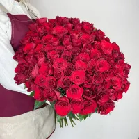 Букет Букет из 101 красной розы под ленту Букет Букет из 101 красной розы под ленту