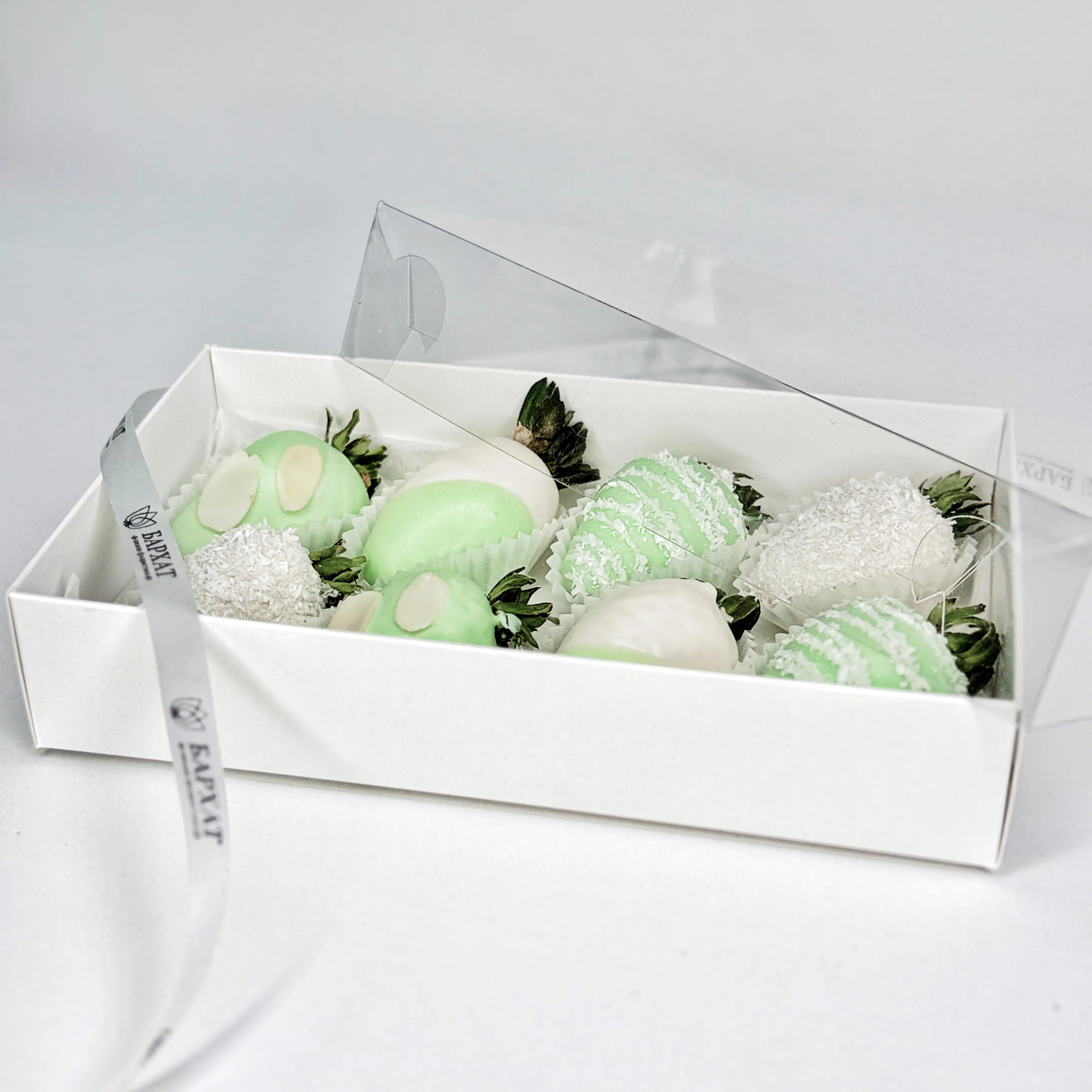 Букет Клубника в шоколаде Зелёный огонёк