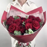 Букет Монобукет из красных роз №1 Букет Монобукет из красных роз №1