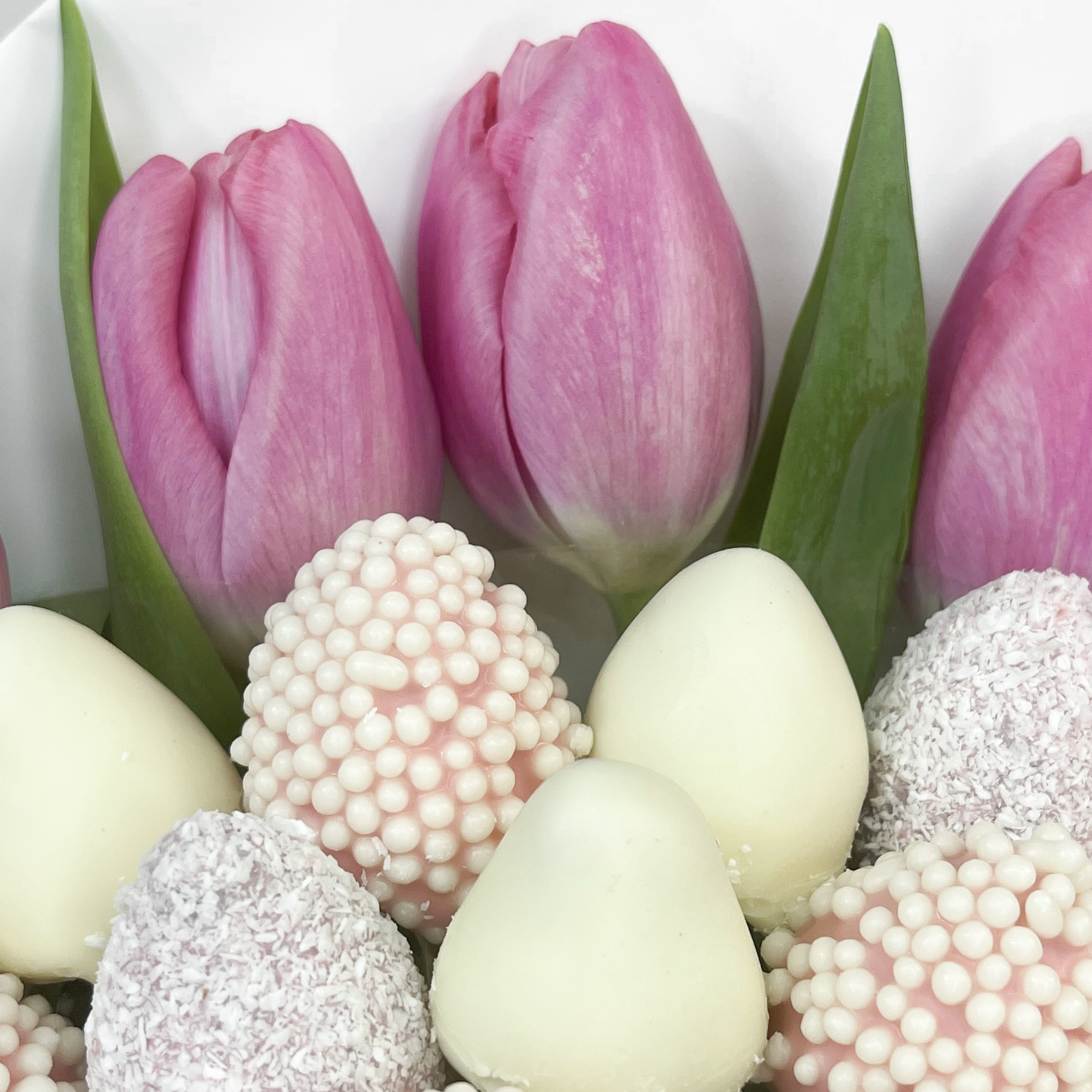 Букет Комплимент с розовыми тюльпанами №2