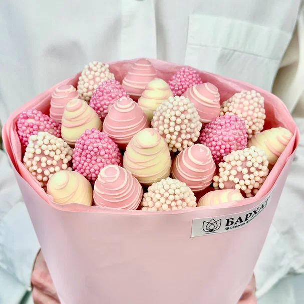 Букет Клубничная невеста