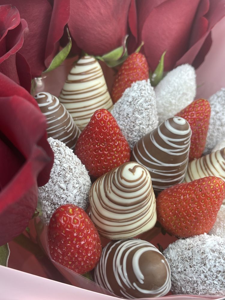 Букет Клубничная принцесса