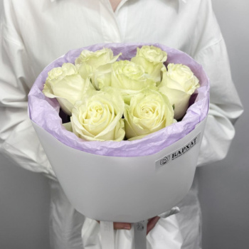 Букет Монобукет из 7 белых роз №2