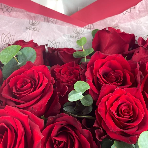 Букет Монобукет из красных роз №1