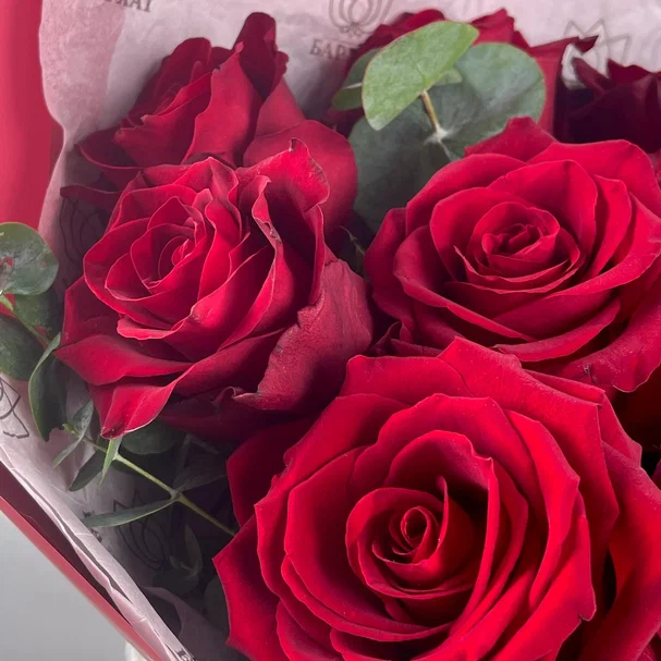 Букет Монобукет из красных роз №1