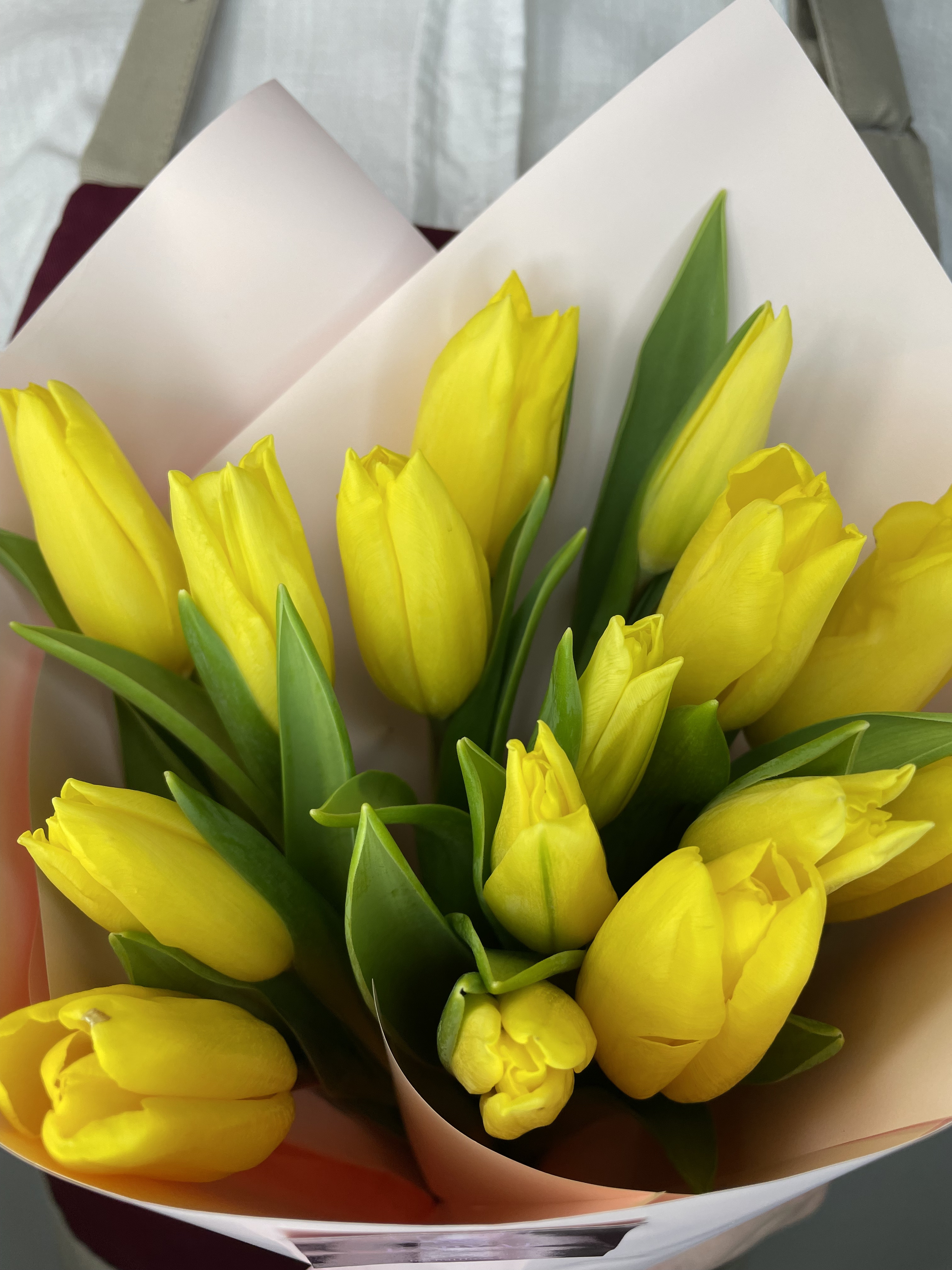 Букет Монобукет из желтых тюльпанов XS