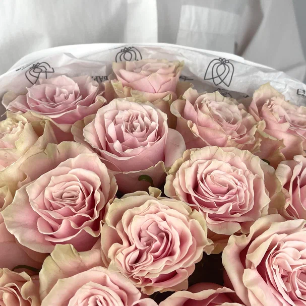 Букет Монобукет из розовых роз №4