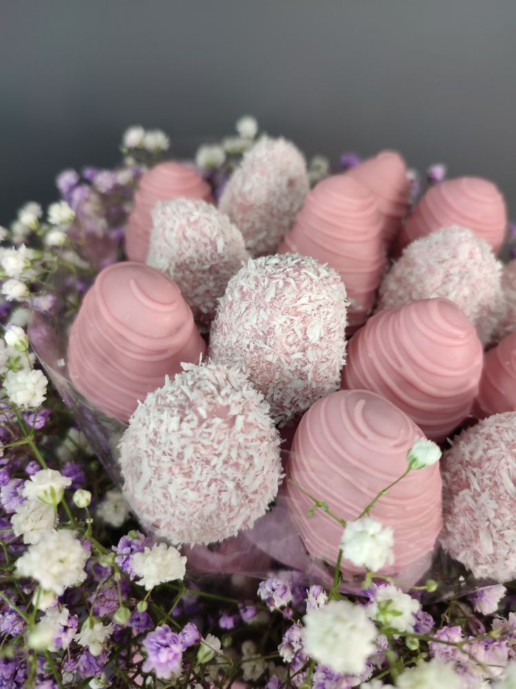 Букет Весенний джаз в розовом боксе