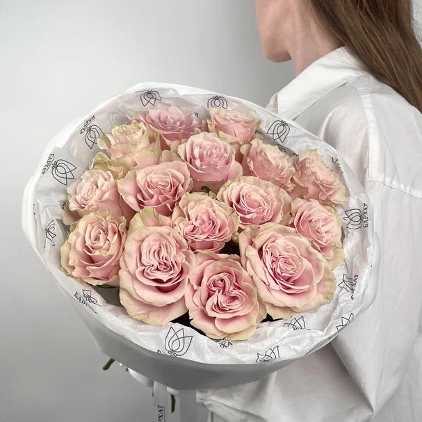 Букет Монобукет из розовых роз №4