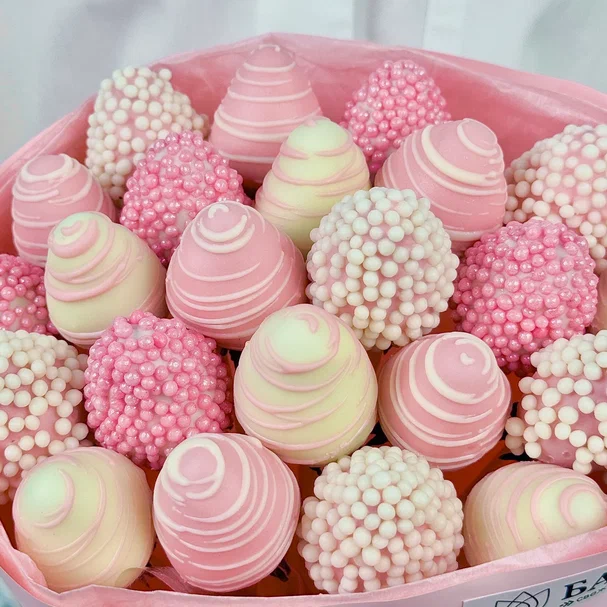 Букет Клубничная невеста