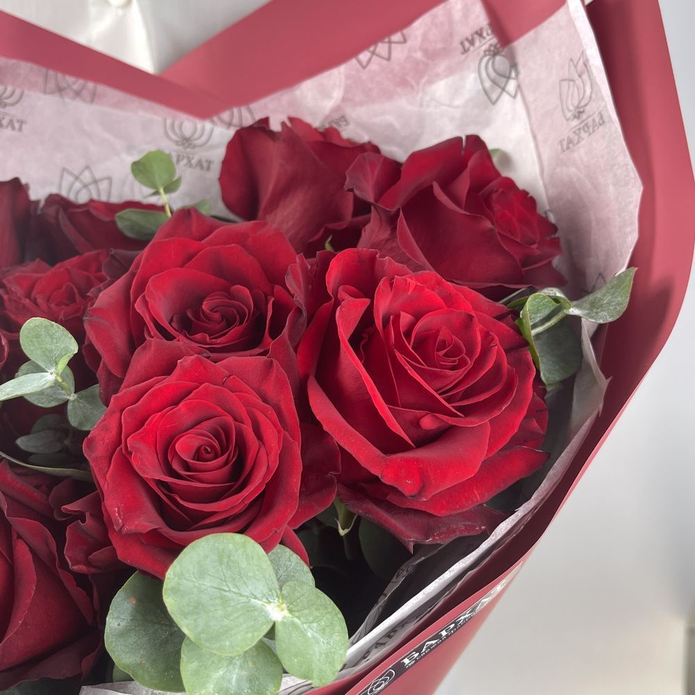 Букет Монобукет из красных роз №1