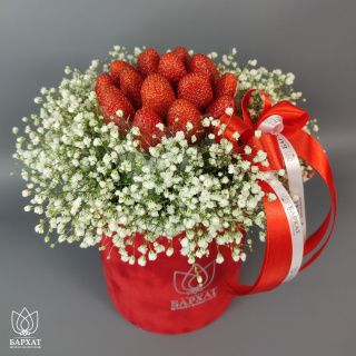 Райские цветы в красном боксе